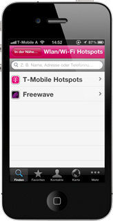 T-Mobile Wisepilot mit Freewave Hotspots