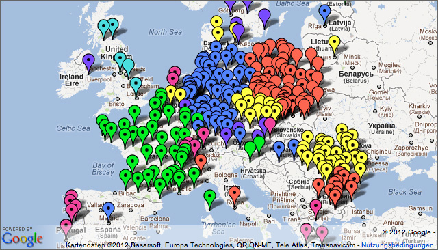ACTA Landkarte mit allen Aktionen