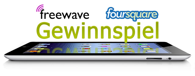 Freewave Foursquare iPad 3 Gewinnspiel Titelbild